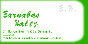 barnabas waltz business card